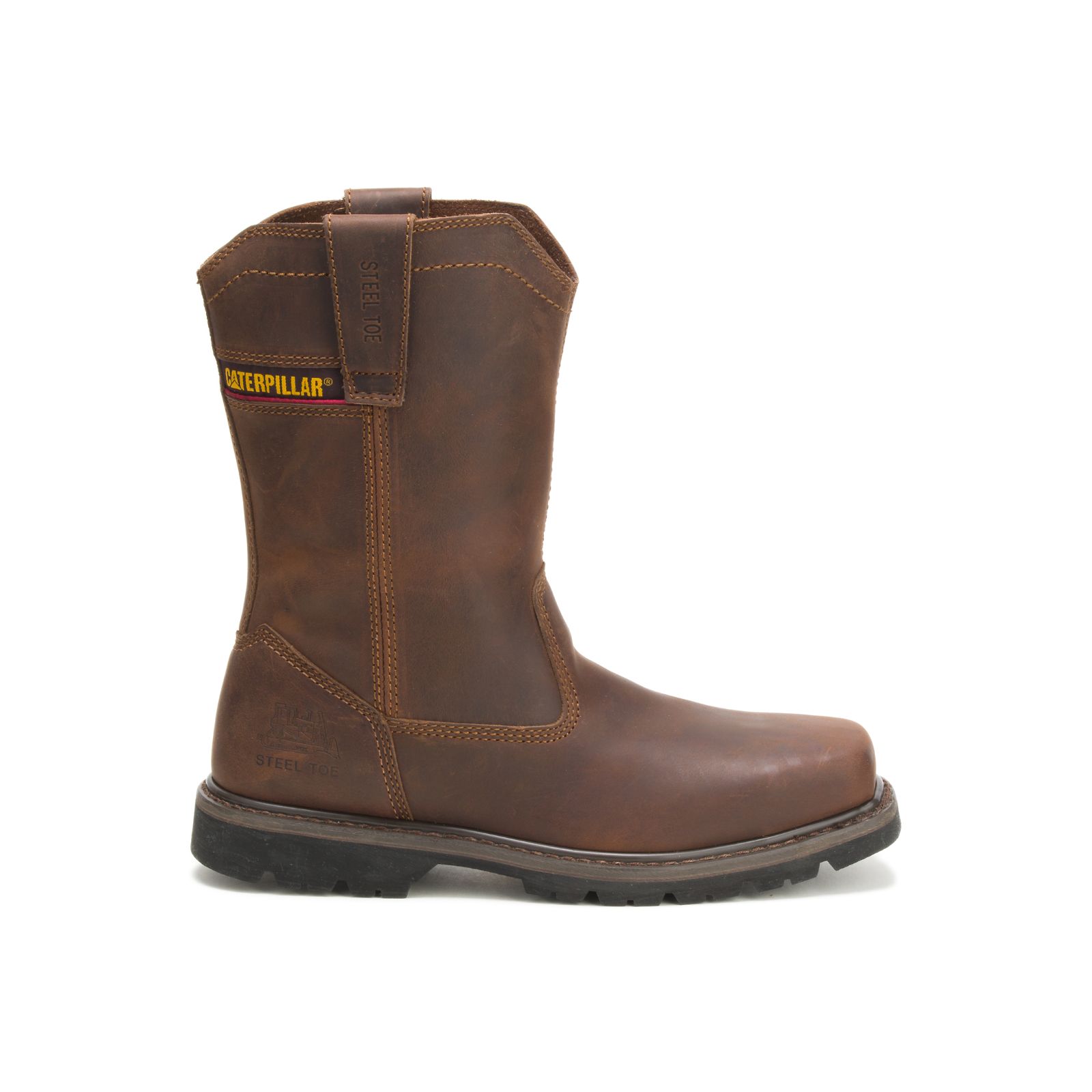 Caterpillar Boots South Africa - Cat Men's Wellston Pull On Steel Toe Steel Toe Boots Dark Brown LV6302154